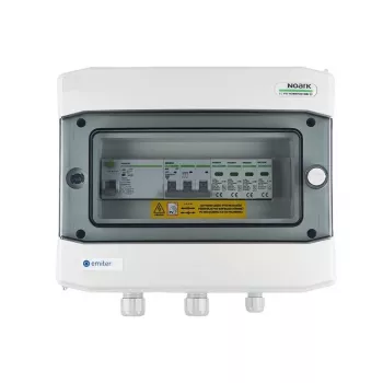EMITER EM-453N_AC Pievienotā sadales kārba ar Noark 2. tipa pārsprieguma aizsardzību un 40A 3-fāžu RCD A tipa 40A/300mA, IP65