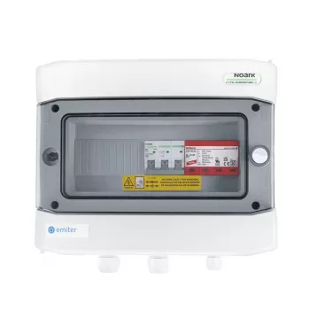 EMITER EM-470_AC Switchgear Attached AC Hermetic IP65 ar Dehn Type 2 pārsprieguma aizsardzību, 50A 3-fāžu, RCD Type A 63A/300mA