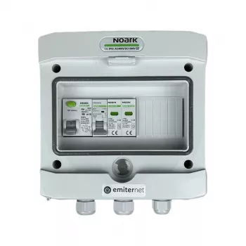 EMITER EM-264N_AC AC Hermētiskais Slēdžs IP65 ar Pārsprieguma Aizsardzības Ierīci AC Noark Type 2, 16A 1-Fāze, RCD Type A 40A/300mA
