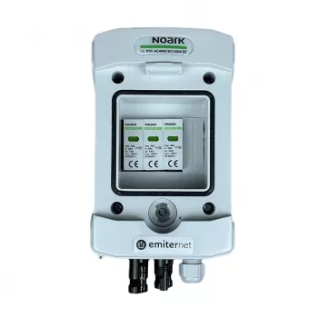 EMITER Switchgear Attached DC Hermetic IP65 EMITTER ar Noark 1000V Type 2 DC pārsprieguma aizsardzību, 1x PV virkne, 1x MPPT