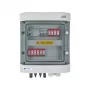 EMITER EM-528_DCAC Hermētiskais DCAC sadales skapis IP65 ar Dehn 1000V 2. tipa līdzstrāvas pārsprieguma aizsargu, 2 x PV virkne, 2 x MPPT // un AC Dehn 2. tipa, 16A 3-F, RCD A tips 40A/300mA