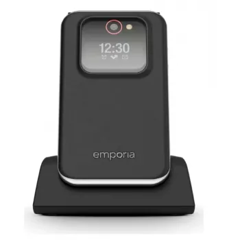 Emporia emporiaJOY V228 Atloka telefons, 4G LTE, lielas pogas, 2.8 collu TFT displejs, melns