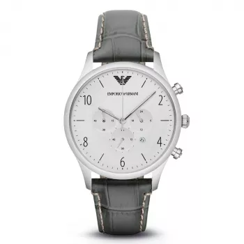 Emporio Armani AR1861 vīriešu hronogrāfa pulkstenis, nerūsējošais tērauds, 43 mm