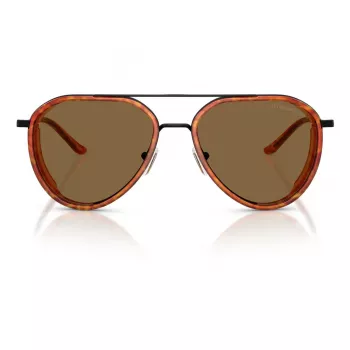 EMPORIO ARMANI EA2163-3001OR Vīriešu saulesbrilles - spīdīgs melns rāmis, tumši pelēkas lēcas, 56 mm