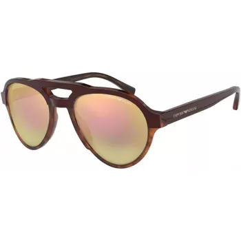 EMPORIO ARMANI EA4128F57494Z Vīriešu taisnstūra saulesbrilles Matēts melns rāmis Pelēkas lēcas 54/21/140 mm