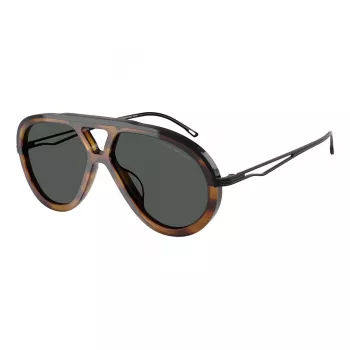 EMPORIO ARMANI EA4242U 621287 Vīriešu saulesbrilles Matēti melni pelēkas 56mm