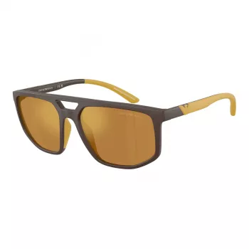 EMPORIO ARMANI EA4248U62586H Vīriešu Saulesbrilles Matēti Melni Pelēks Spogulis Sudrabs 58mm