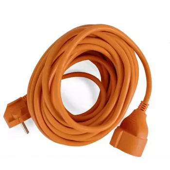 ENTAC ESECG1.5-10-O pagarinātājs, 3m, oranžs, IP20, Schuko CEE 7/7 – CEE 7/3, 16A, 250V