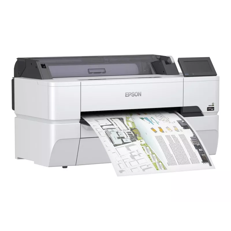 Epson SureColor SC-T3405N lielformāta printeris - 24 collas, krāsu, tintes, rullis A1, 2400 x 1200 dpi, Gigabit LAN, Wi-Fi, USB 3.0, bez statīva