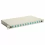 Equip 12-Port Optiskās šķiedras sadales kaste, LC Duplex, OM3, 1U, Aprīkota, Pelēka