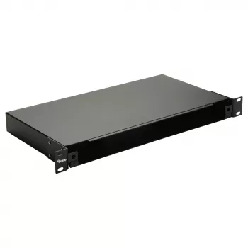 Equip 19 inch 1U Fiber Optic Space Box bez paneļa, tērauds melns