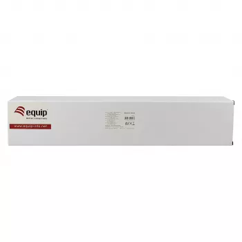 Equip 19 collu kabeļu pārvaldības panelis, 5 plastmasas gredzeni, tērauds, 1U, melns (RAL 9005)