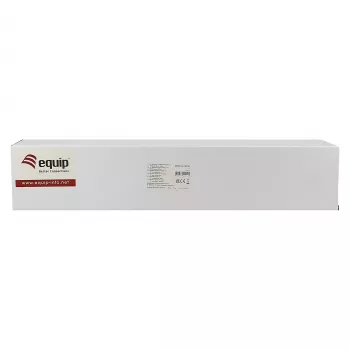 Equip 19 collu kabeļu pārvaldības panelis ar 5 plastmasas gredzeniem, tērauds, 1U, RAL7035