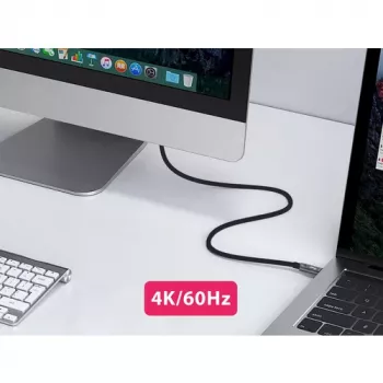 EQUIP 578203 USB-C uz USB-C aktīvais optiskais kabelis 7.5m 4K@60Hz 10Gbps PD 60W Melns