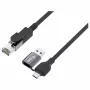 Equip Gigabit USB-C / USB-A uz RJ45 Ethernet Adapteris - Melns