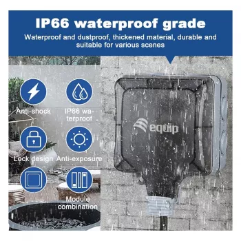 EQUIP virsmas montāžas kaste 1 porta keystone neekranēta āra pelēka IP44