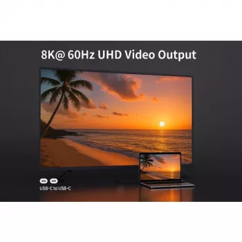 EQUIP USB-C uz USB-C aktīvais optiskais kabelis 7.5m 8K 60Hz PD 60W 10Gbps Melns
