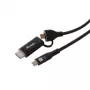 Equip USB-C uz USB-C + HDMI adapteris ar 100W Power Delivery, 4K 60Hz, alumīnija