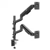 ERGO OFFICE ER-692 B Dual Monitor Pultu Stiprinājums, Gāzes Atsperes Rokas, 17-32 inch, 1-10 kg katrai Rokai, Matēti Melns