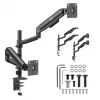 ERGO OFFICE ER-692 B Dual Monitor Pultu Stiprinājums, Gāzes Atsperes Rokas, 17-32 inch, 1-10 kg katrai Rokai, Matēti Melns