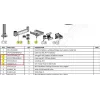 Ergonomic Solutions HMSHOST-INT5-02 Swingarm AP2 printera stiprinājuma komplekts ar Cable Clip SP2, Lock Ring un printera plāksni Epson TM-P1200, melns