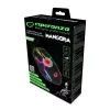 Esperanza EGM701 Mangora 8D vadu spēļu pele, RGB fona apgaismojums, 7200 DPI, optiskais sensors, 6 pogas, pīts kabelis, labā roka, melna