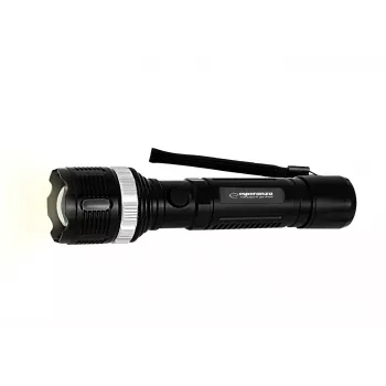 Esperanza Epione L Black Hand Flashlight LED, 80 lm, 100 m Beam, Aluminum, Splash-proof