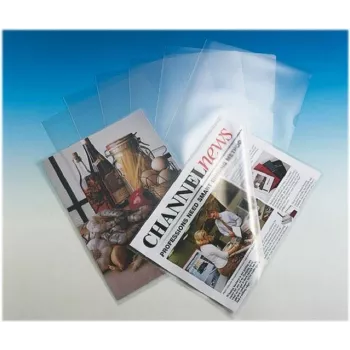 Esselte Standard A4 dokumentu uzmavas, polipropilēns, graudains, 0,12 mm, atvērtas no augšas un sāniem, document safe, īkšķa izgriezums, 100 gab. 54832