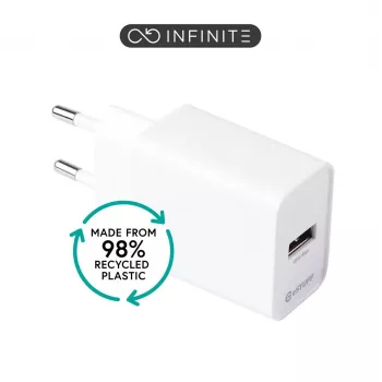 ESTUFF INFINITE (GRS) USB-A lādētājs 12W balts EU