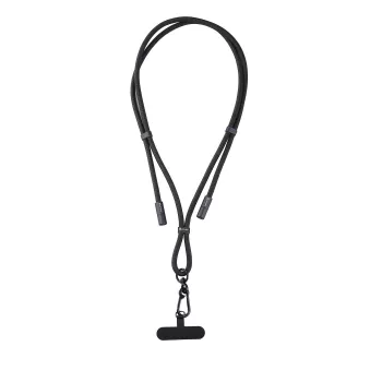 ESTUFF Lanyard Cable USB-C uz USB-C 60W PD 480Mbps 15cm Melns