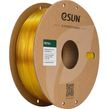 ESUN PETG+ 1.75mm caurspīdīgi dzeltenais 1kg papīra spoles 3D printera filamentas PETG+175T-Y1P1