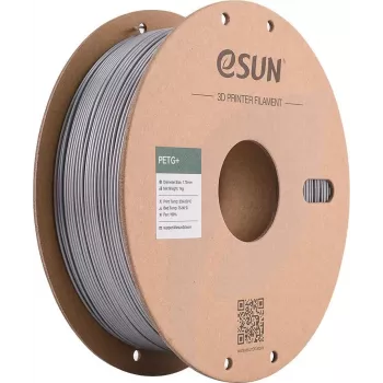 eSUN PETG+ 3D printera kvēldiegs 1,75 mm sudraba 1 kg papīra spolē PETG+175S1P1