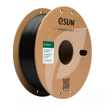 ESUN PLA BASIC 1.75mm melns 1kg 3D printera pavediens