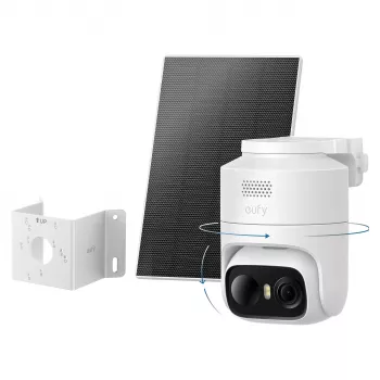 eufy eufyCam C36 solo 4K UHD bezvadu saules enerģijas videokamera, balta