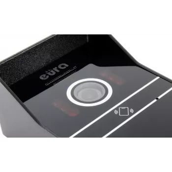 EURA VDP-80C5 divu ģimeņu video domofona sistēma, balta, 2x 7 collu LCD, FHD, 1080p kamera, RFID lasītājs, virsmas montāžas