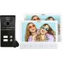 EURA VDP-80C5 Divģimeņu video durvju zvans, balts, 2x 7 inch LCD, FHD, 1080p kamera, RFID lasītājs, virsmas montāža