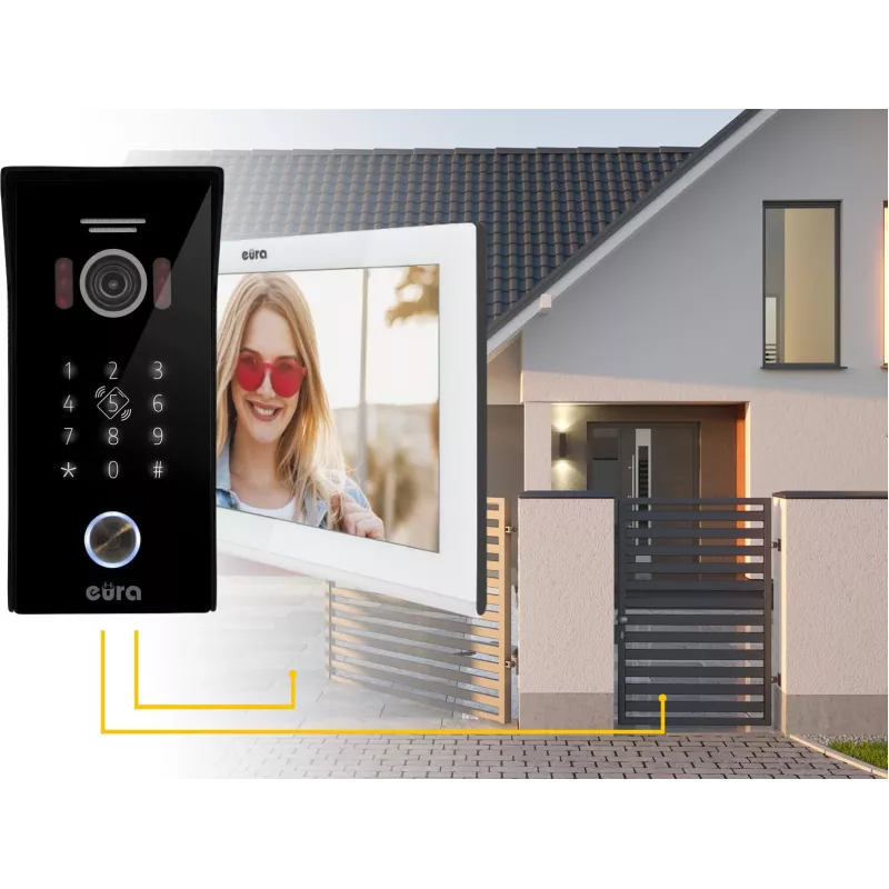 EURA VDP-99C5 Video Intercom, 7 inch Touchscreen, WiFi, RFID, Tuya, White