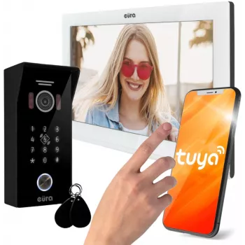 EURA VDP-99C5 Video Intercom, 7 inch Touchscreen, WiFi, RFID, Tuya, White