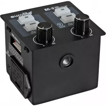 EUROLITE EC-2 DMX kontrolleris ar 2 kanāliem dūmu mašīnām, stroboskopiem un blinderiem 70064579