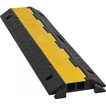 EUROLITE KB-2A kabeļu tilts 2 kanālu 98x24x4.5 cm melns/dzeltens ar 5000 kg slodzes ietilpību