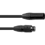 EUROLITE SEC-1 IP65 3-pin DMX kabelis, 3 m, melns, ūdensizturīgs