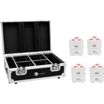 EUROLITE komplekts 4x AKKU TL-3 TCL balti + uzlādes koferis 20000650
