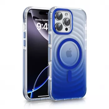 Evelatus Apple iPhone 15 Pro EchoWave Clear MagSafe Blue Case