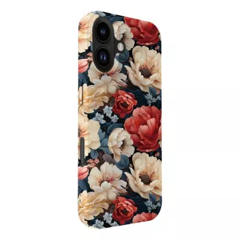 Evelatus Apple iPhone 16 plāns apvalks ar MagSafe un ziedu apdruku sarkanā krāsā