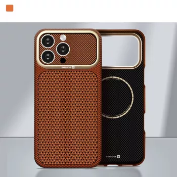 Evelatus Apple iPhone 18 Pro Max Carbon Premium Edition MagSafe maciņš Brūns