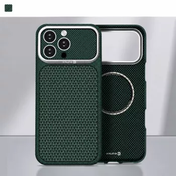 Evelatus Apple iPhone 18 Pro Max Carbon Premium Edition MagSafe maciņš zaļš