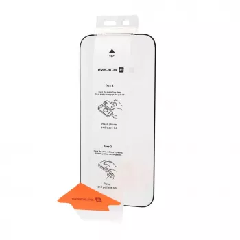 Evelatus Apple iPhone 18 Pro Max Flip Glass Magic Easy Install ekrāna aizsargs - Melns (Vairumā)