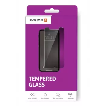EVELATUS Apple iPhone 6/6S/7/8/SE 2020 0,33 mm Flat Clear Tempered Glass Screen Protector with Japan Glue, Anti-Static