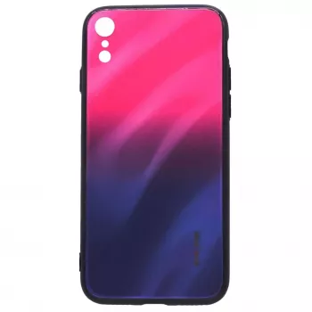 Evelatus Apple iPhone XR Ūdens Viļņu Gradienta Krāsas Pret-Sprādziena Rūdīta Stikla Maciņš Gradienta Rozā-Violetā