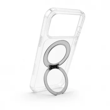 Evelatus Hybrid Case ar MagSafe un 360° metāla statīvu iPhone 17 Pro Max, caurspīdīgs